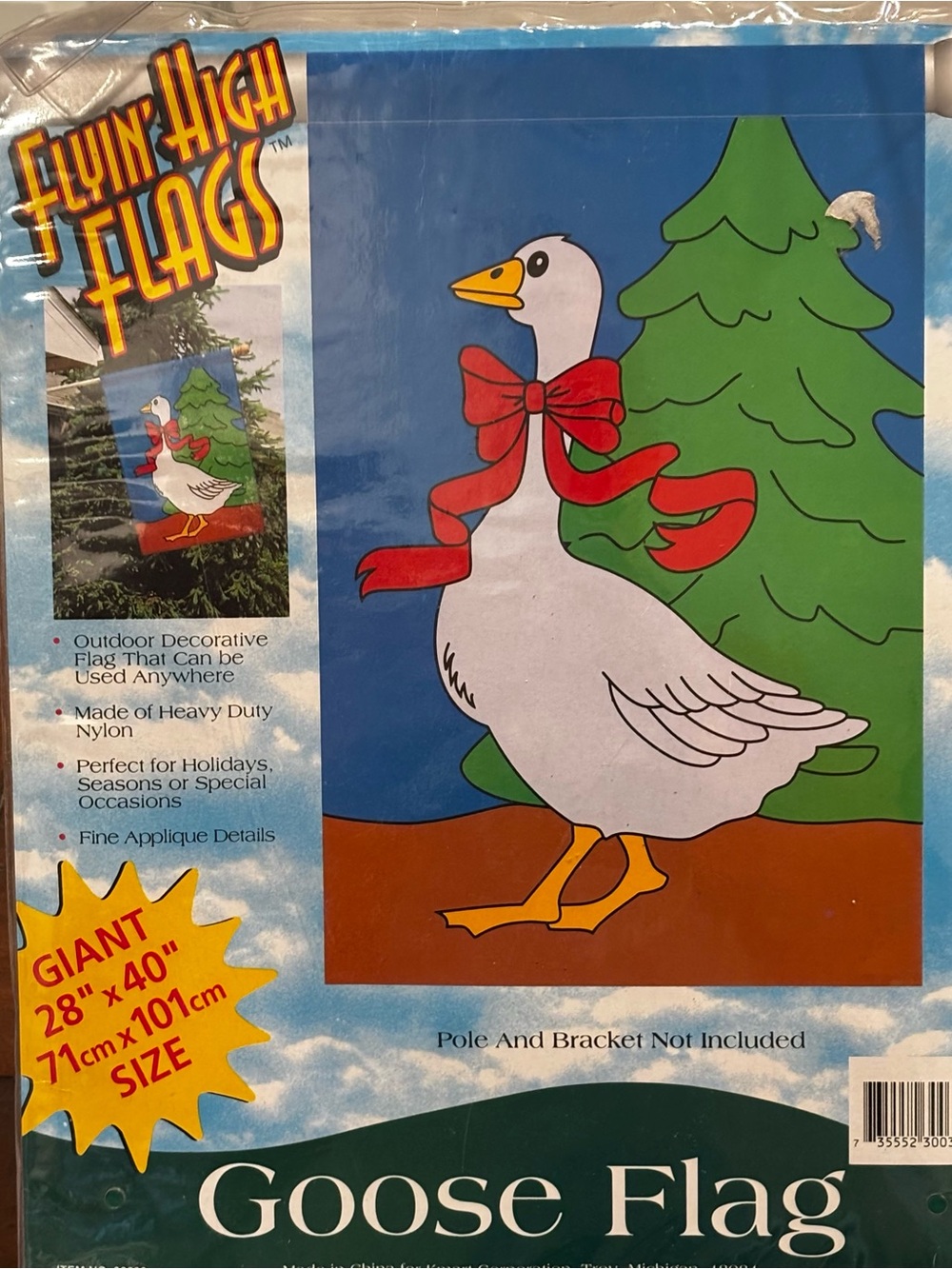 Giant Goose Flag 28x40 In Flying High Flags Nylon New In Original Package Kmart